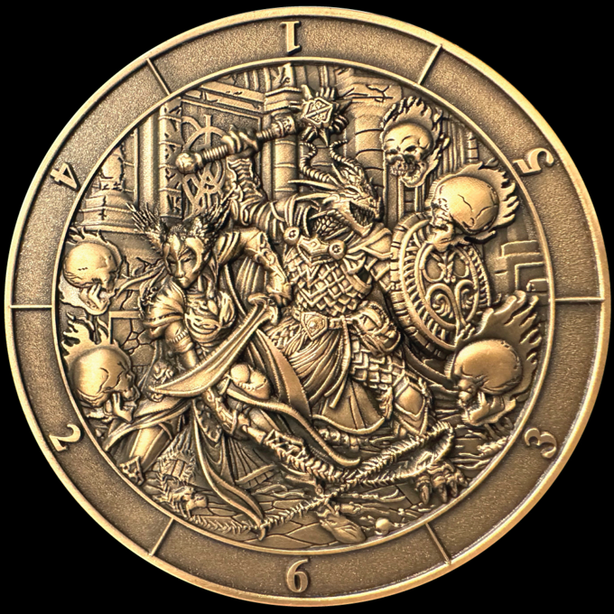 Dice Coins - d6 Battle Scene